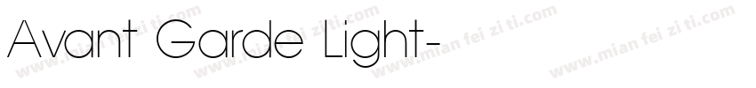 Avant Garde Light字体转换